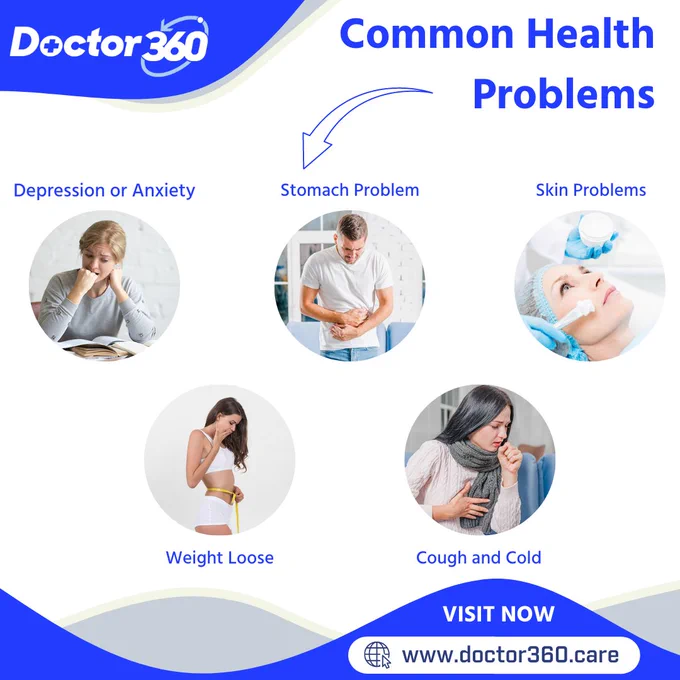  Looking for common health problems solutions? Don't worry! We are here to help you | Doctor360.care