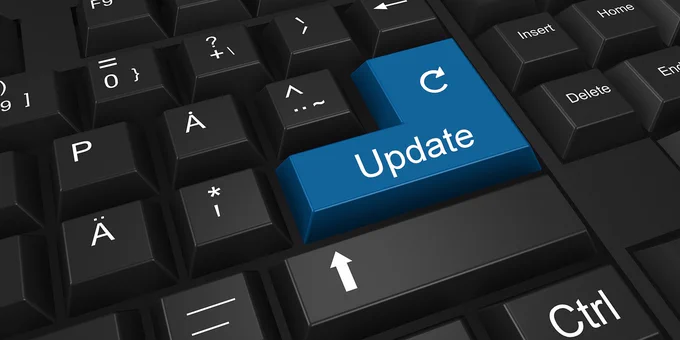 A keyboard with a quick upload button. Image from Pixabay.