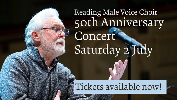 Reading Male Voice Choir 50th Anniversary concert poster.