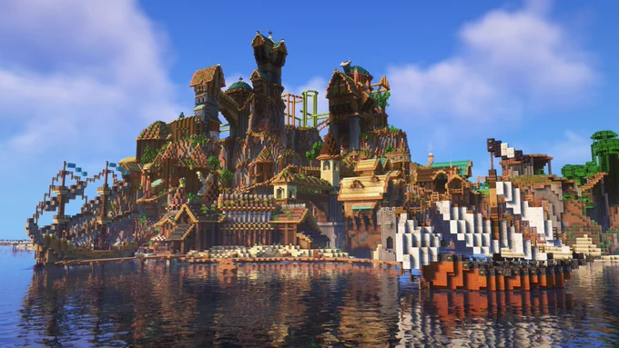 Are ye' a swashbuckler matie? Well, Cap'n Ash's Den has an abode for you to call home at his one of a kind pirate base! Now set sail to Ash's pirate base to explore what treasure it may hold. Just don't set sail too far or you might sail off the planet.