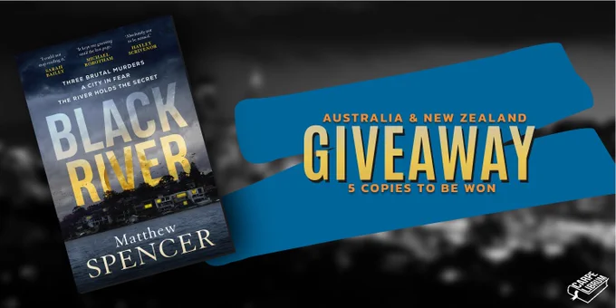 Carpe Librum image to promote giveaway of Black River by Matthew Spencer.