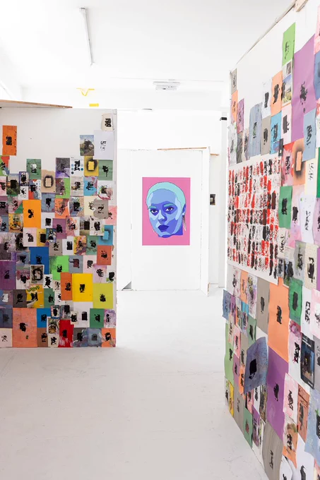 Artworks by Chiara Ireland-Morris and Isaac Jarvis, Falmouth University.