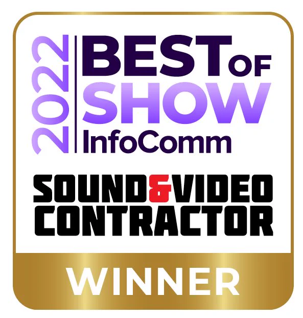 2022 Sound & Video Contractor InfoComm best in show award