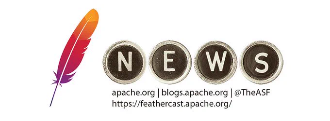 Apache feather logo with the word "news" spelled in old fashioned typewriter keys