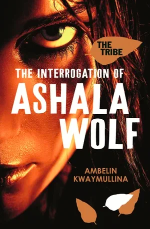 Picture of the cover of The Interrogation of Ashala Wolf, it is a close-up shot of a young woman's face. 