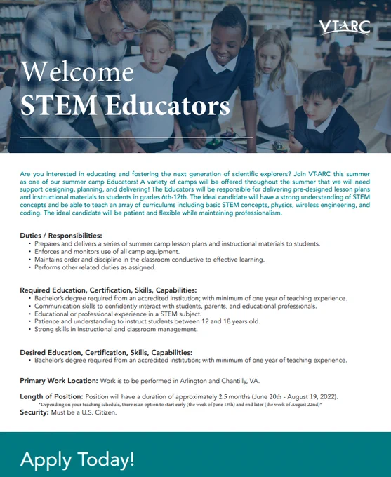STEM Educators Factsheet