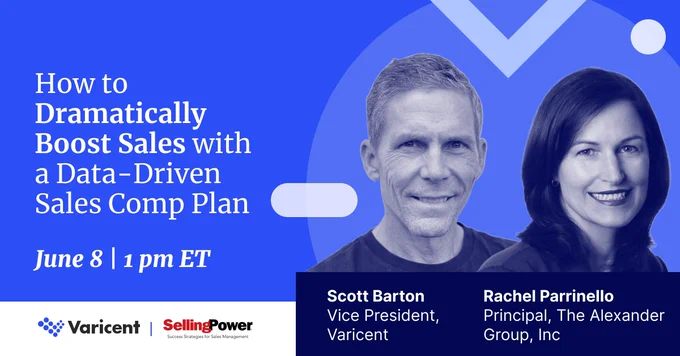 Join Scott Barton and Rachel Parrinello next Wednesday, June 8th at 1pm ET and learn how to dramatically boost sales with a data-driven sales comp plan. 