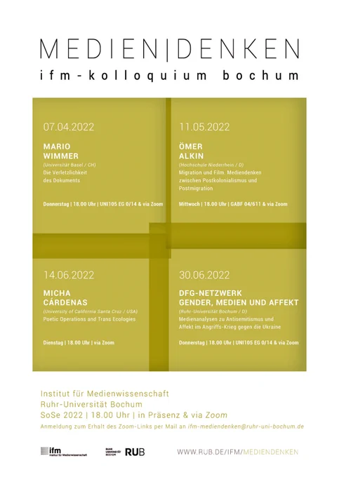 Flyer for speaker series