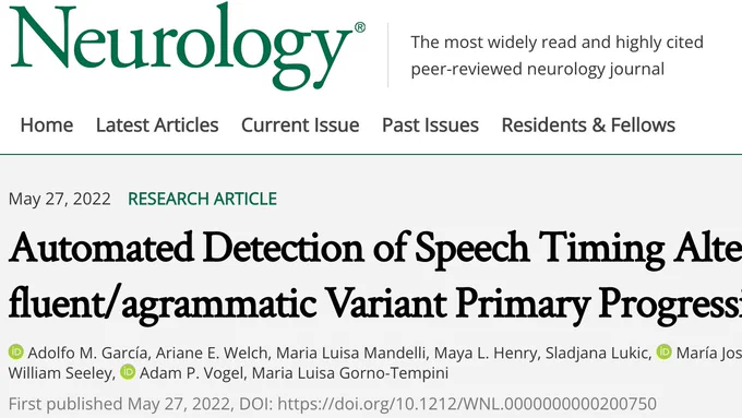Automated speech timing analyses can capture specific markers of nfvPPA while potentially discriminating between patients with different tauopathies. Thanks to its objectivity and scalability, this approach could support standard speech assessments.