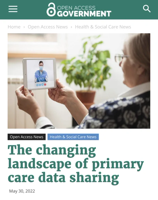 The changing landscape of primary care data sharing