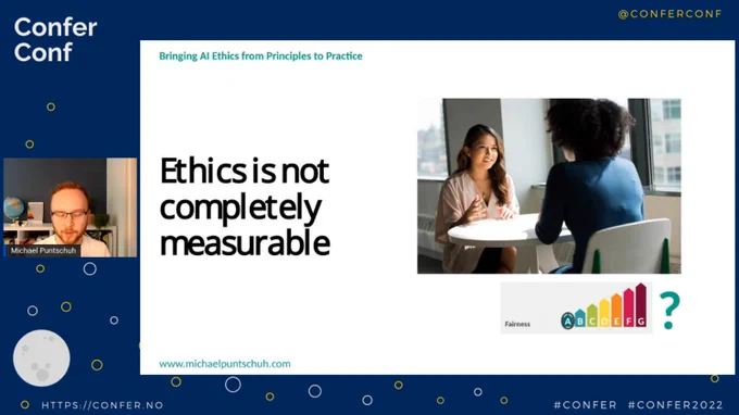 Slide saying "Ethincs is not completely measurable"