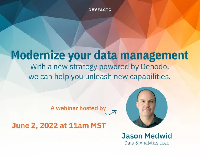 Attend our modern data management webinar today at 11am MST!