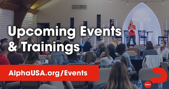 We have several upcoming events   trainings to inspire and equip you   your team! Find a number of online or in-person trainings, full-day Training Labs,   more on our updated website. 
➡️ Link in bio: https://alphausa.org/events 
 
#Events #TrainingEvents #RunAlpha #TryAlpha