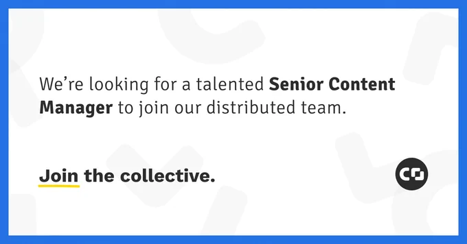 We're looking for a talented Senior Content Manager to join our distributed team. Join the collection at Coforma.