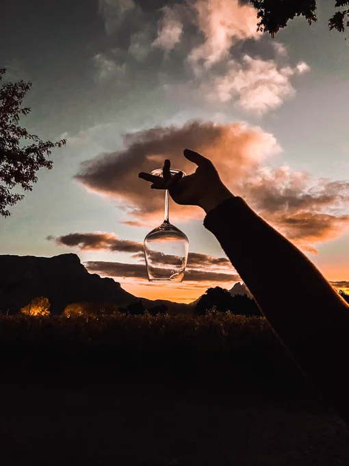Empty wine glass 