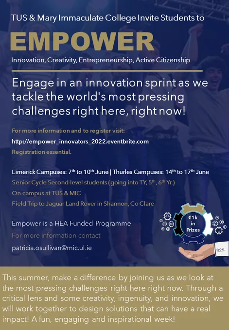Summer Camp for young people interested in an inspiring week of innovation.