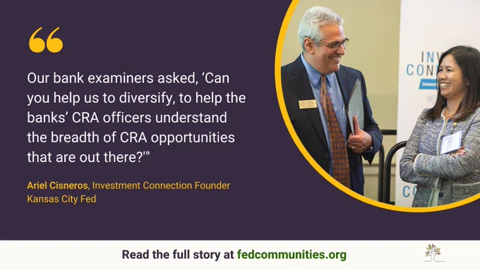 "Our bank examiners asked, 'Can you help us to diversify, to help the banks' CRA officers understand the breadth of CRA opportunities that are out there?'"