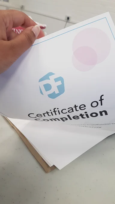 Sneakpeek of PF certificate