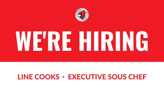 We're hiring Line Cooks and an Executive Sous Chef.