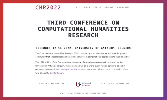 CHR2022 CfP