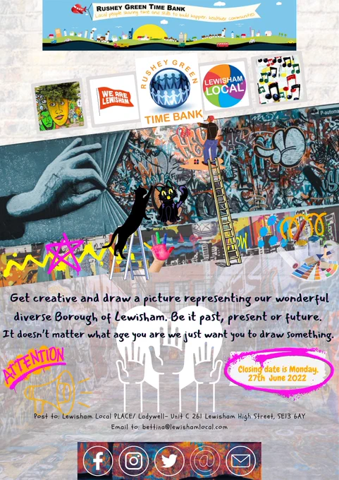 RGTB/Lewisham Borough of Culture Community Mural 2022
Details: https://www.facebook.com/rgtimebank/photos/a.981887301849901/5358212520884002
#RGTB #lewisham #lewishamlocal #wcwcatford