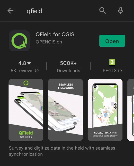QField reacher the 500K  downloads mark