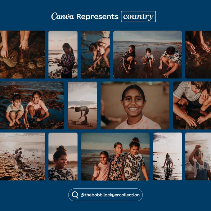 Multiple images featuring indigenous youth, photographed by Bobbi Lockyer (@thebobbilockyercollection).
