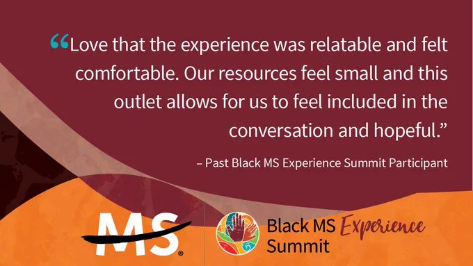 Past participant quote that says, "Love that the experience was relatable and felt comfortable. Our resources feel small and this outlet allows for us to feel included in the conversation and hopeful."