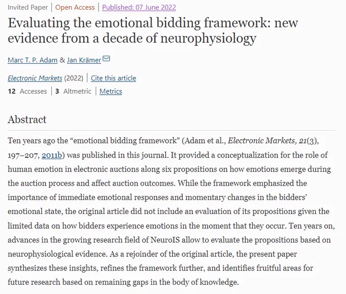 Evaluating the emotional bidding framework: new evidence from a decade of neurophysiology
