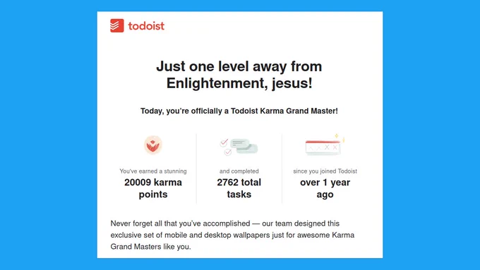 How to use todoist, Karma Grand Master