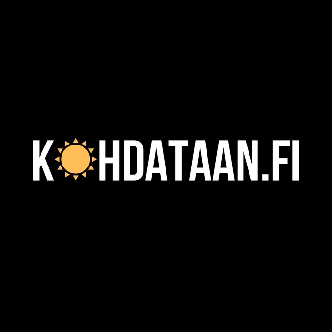 Kohdataan.fi-teksti ja aurinko.