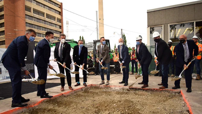 Celebrating the groundbreaking of the WET system at Toronto Western Hospital