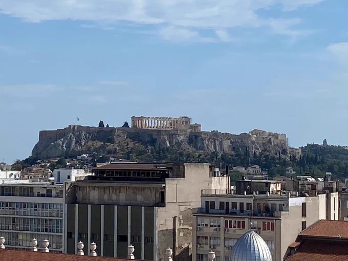 View of the Acropolis from the hotel.