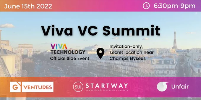 Dans le cadre de l'édition 2022 de Vivatechnology le Viva VC Summit sera accueilli par l'espace de coworking Startway de Paris 17 Grande Armée. Les principaux investisseurs nationaux et internationaux seront présents sur notre magnifique Rooftop.