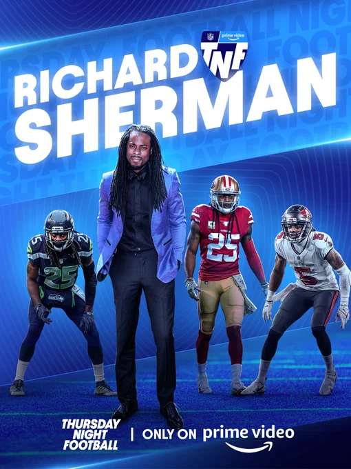 Richard Sherman joins the Thursday Night Football crew this season, only on Prime Video.