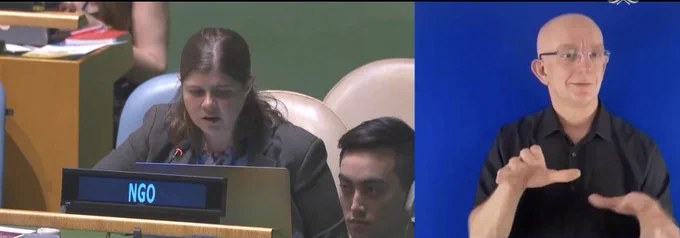 Women Enabled International Delegate and ISL interpreter