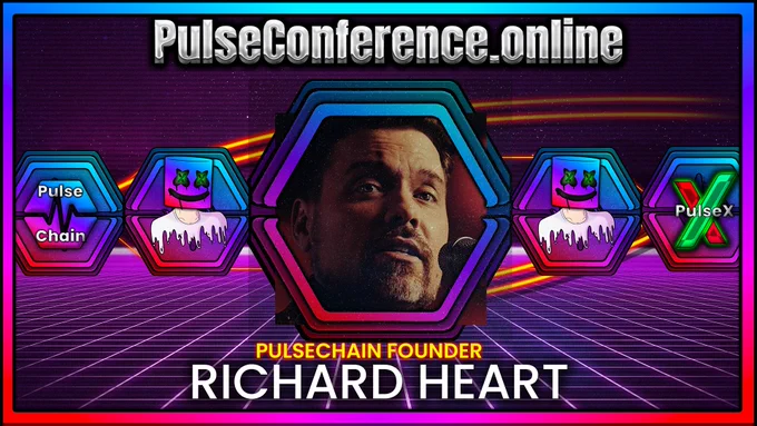 Richard Heart will speak at the Pulse Conference online July 16, 2022 on Mati Allin's YouTube. 