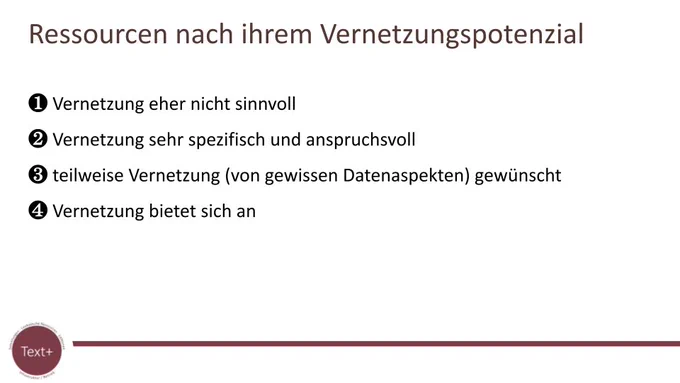 screenshot of the  slide building four categories to identify the potential for linkage for authority files from the viewpoint of a lexical resource like the lexical resource for Sorbian language 