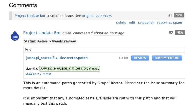 Drupal Project Update Bot posting a Drupal 10 readiness patch
