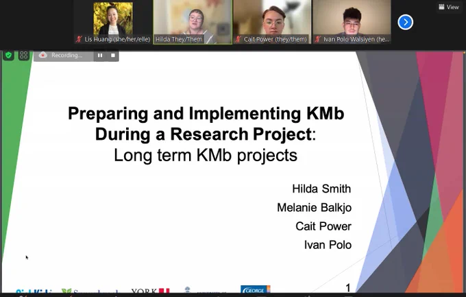 Introduction of the session - Preparing and Implementing KMb During a Research Project.