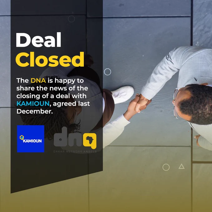 Deal closed between The DNA (Dakar Network Angels) and Kamioun.
The DNA is happy to share the news of the closing of a deal with Kamioun, agreed last December.