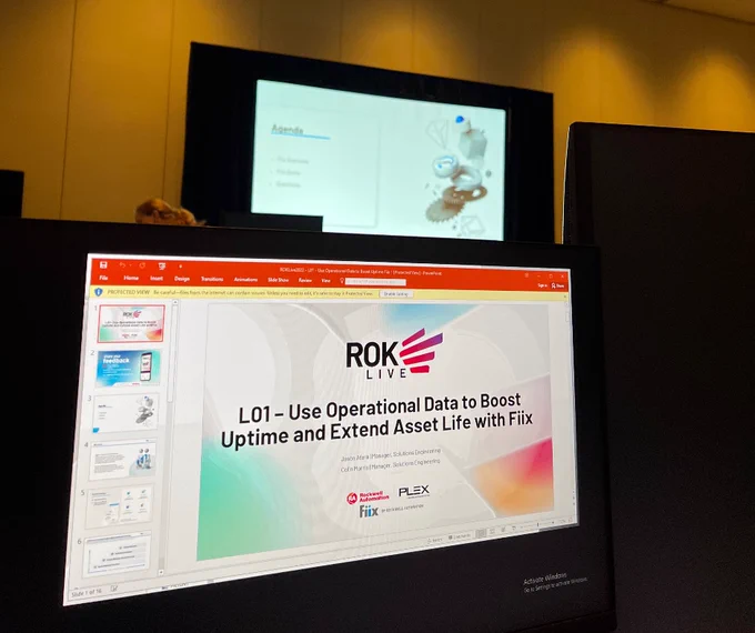 An example of a presentation on Fiix.