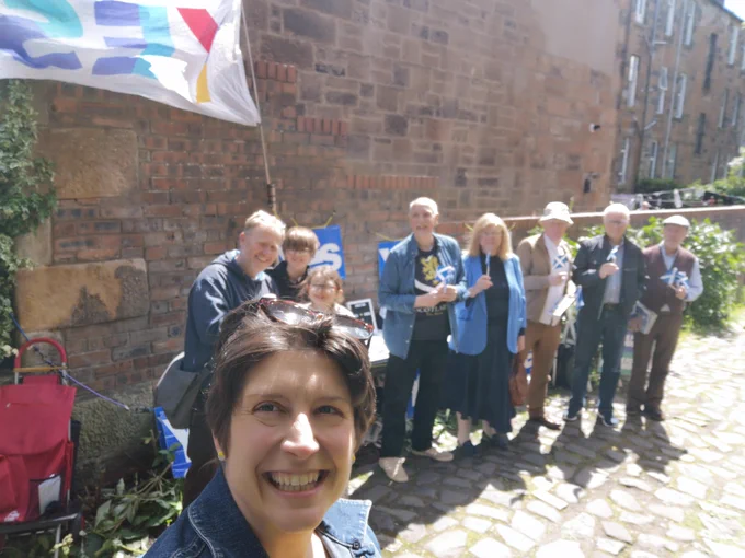 Yes campaigners in the lane