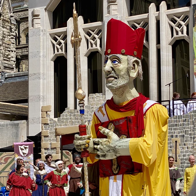 The Becket Pageant for London held at Guildhall Courtyard