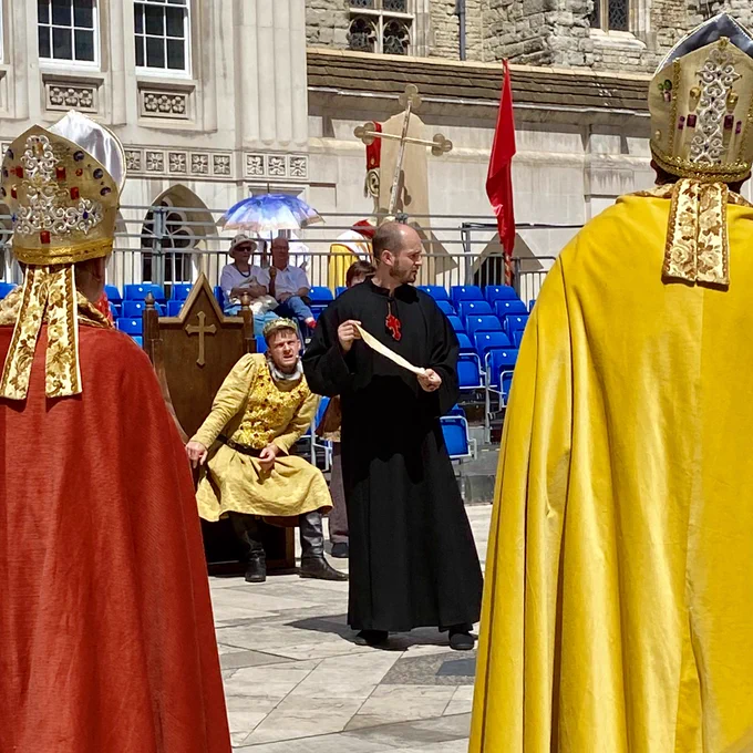 The Becket Pageant for London held at Guildhall Courtyard