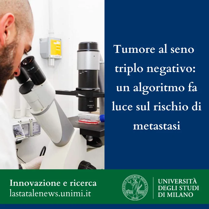 Tumore al seno triplo negativo: un algoritmo riesce a far luce sul rischio di metastasi