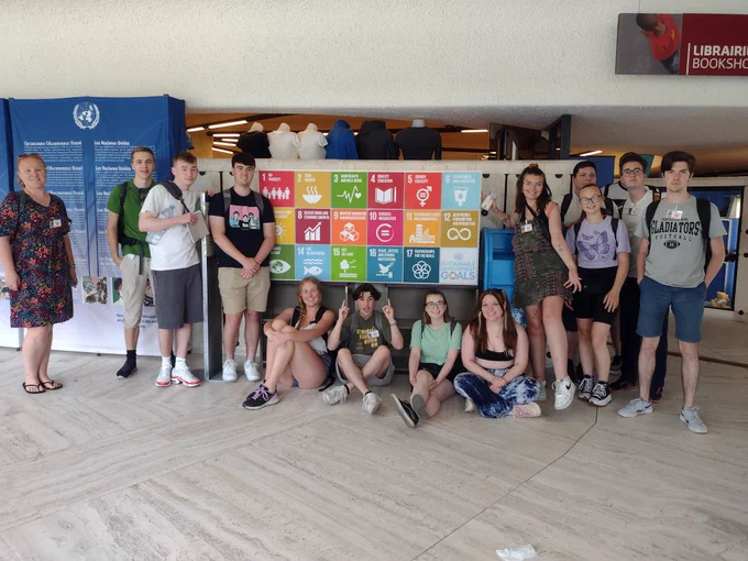 University of Gloucestershire students at the UN office in Geneva