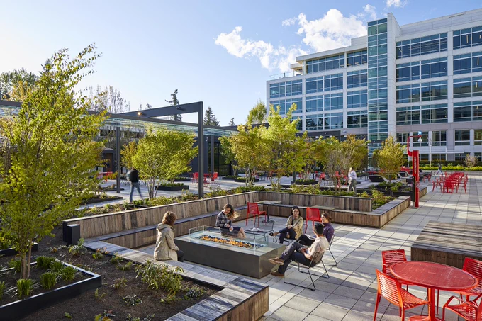 Plaza area at Microsoft Puget Sound