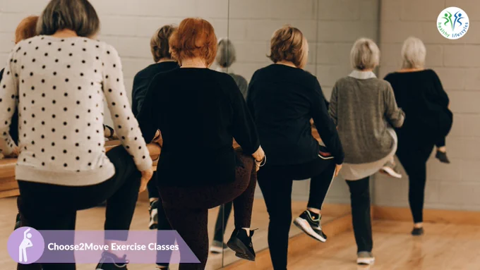 Image of a Choose to Move exercise class.
