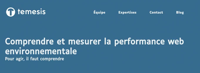 Formation Temesis "Comprendre et mesurer la performance web environnementale" sur l'éco-développement web